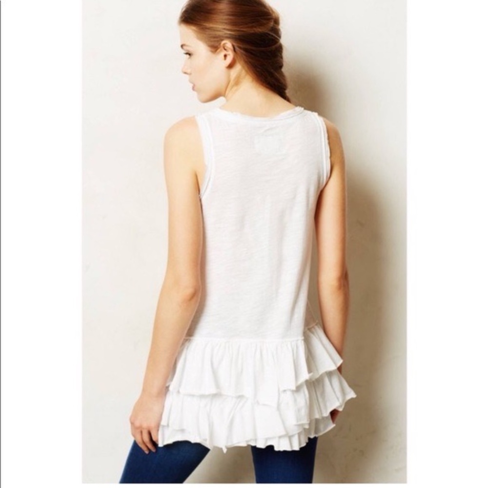 Anthropologie Meadow Rue White Petticoat Tank - Picture 3 of 15